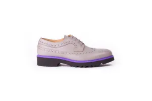 Women's Grey & Purple Brogue Wingtip. EX-336 (2017)