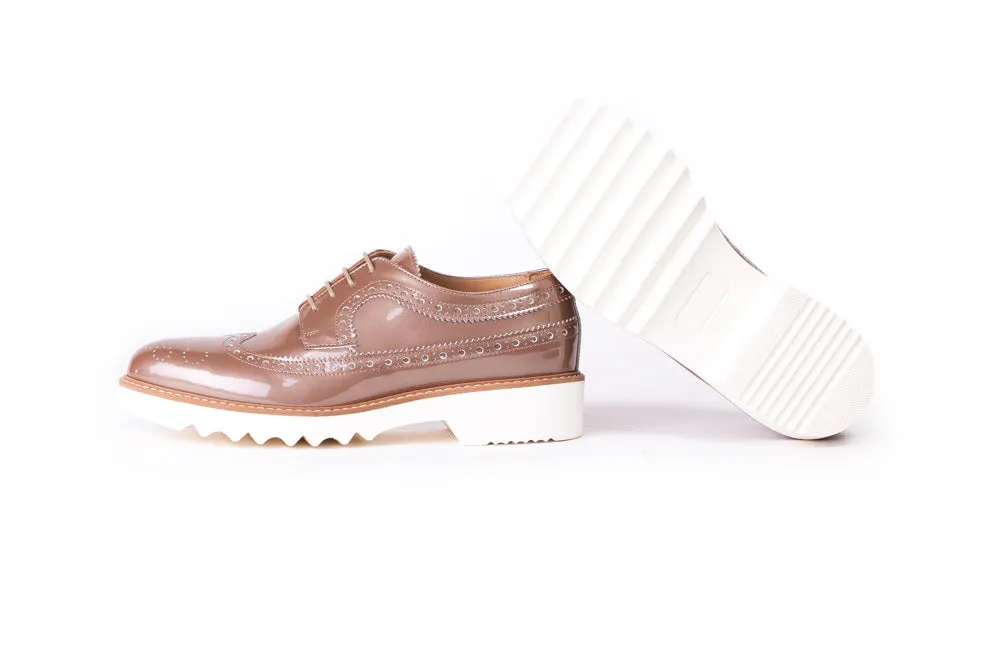 Women's Patent Mushroom Brown Brogue Wingtip EX 354 (2017)
