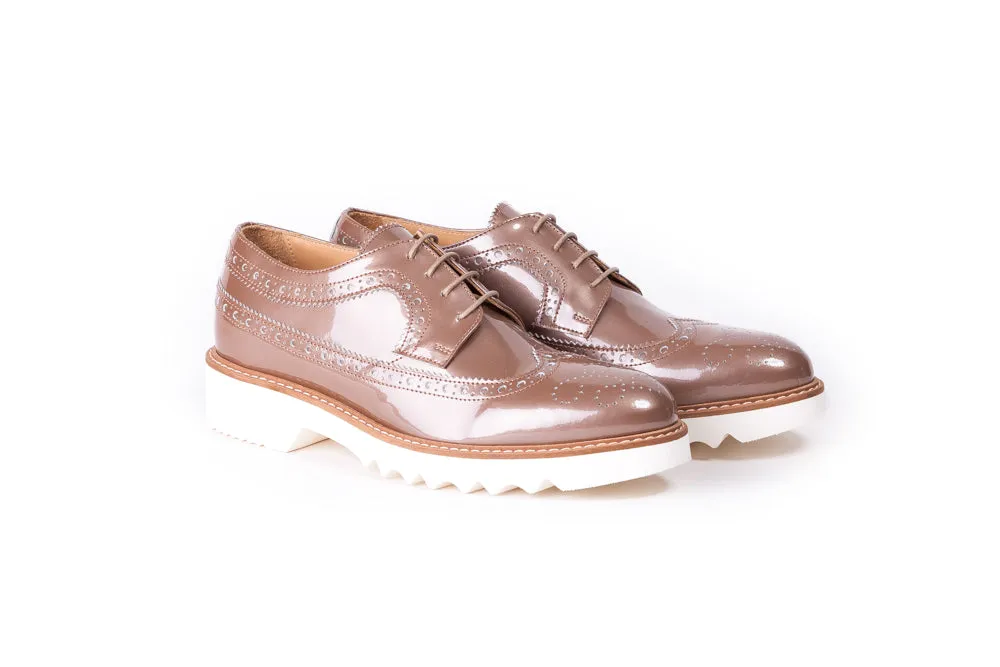 Women's Patent Mushroom Brown Brogue Wingtip EX 354 (2017)