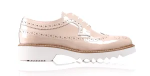 Women's Patent Pastel Purple & Tan Brogue Wingtip. EX-351 (2017)