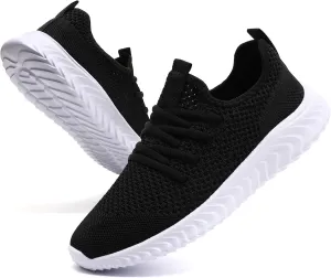 Women's Tennis Running Shoes Lightweight Slip On Walking Shoes Breathable Athletic Sport Gym Workout Jogging Fitness Sneaker