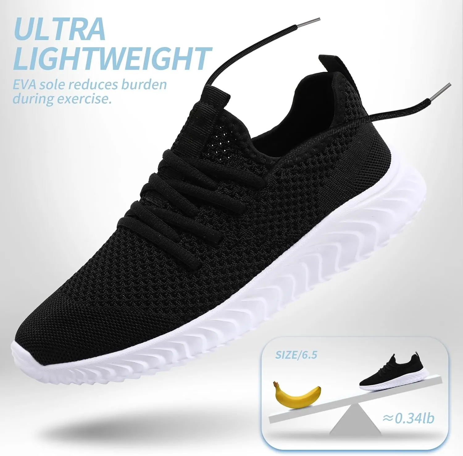 Women's Tennis Running Shoes Lightweight Slip On Walking Shoes Breathable Athletic Sport Gym Workout Jogging Fitness Sneaker