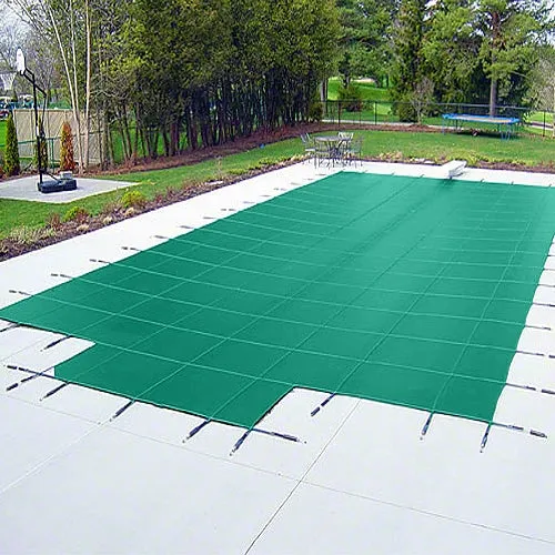 Yard Guard Deck-Lock Mesh Safety Cover - 16' X 36' With Center Step - Green