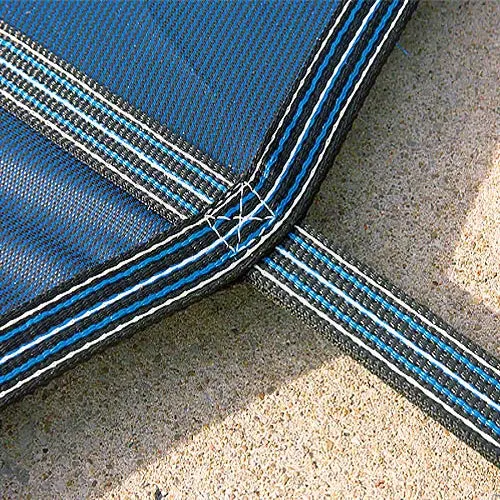 Yard Guard Deck-Lock Mesh Safety Cover - 18' X 36' With Center Step - Blue